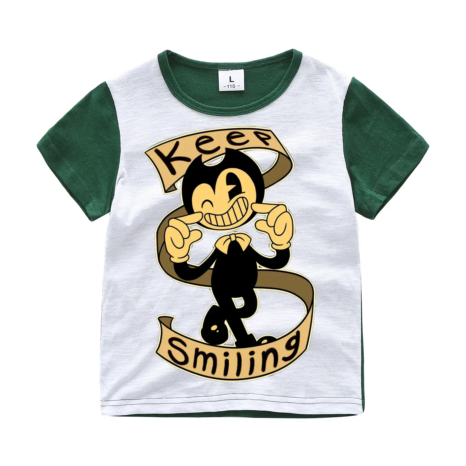 Kids Red Sleeve T-Shirt with Shining Monkey Design — feature 4