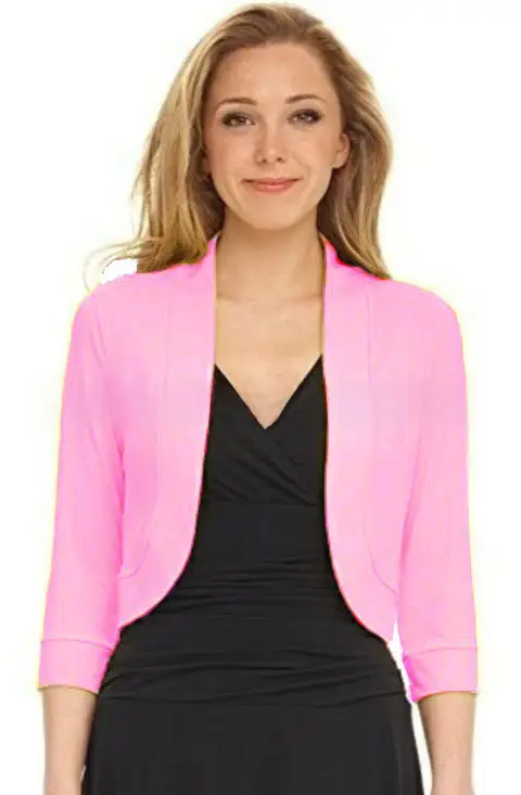 Women's Black Cardigan Short Coat Plus Size Solid Color - Image 21