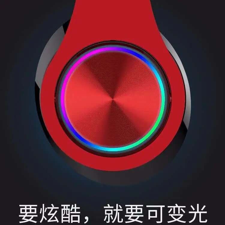 Blue Bluetooth Headset with RGB Light & Heavy Bass - Image 10