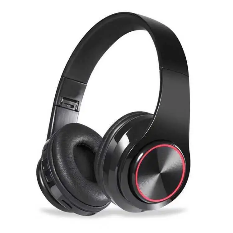 Blue Bluetooth Headset with RGB Light & Heavy Bass - Image 3