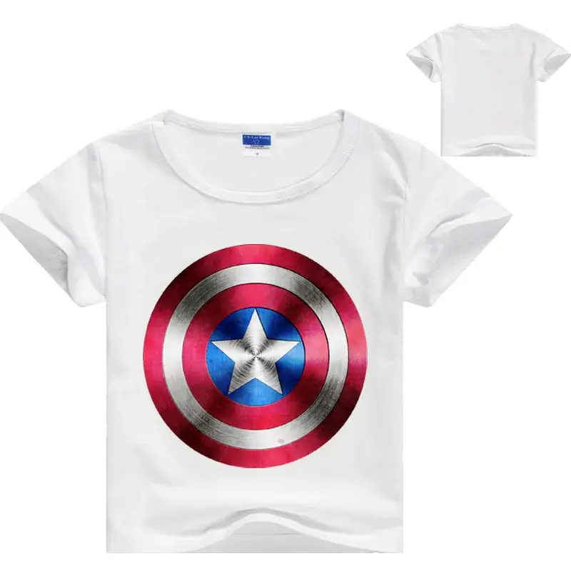 Captain America T-Shirt Kids Blue Star Design — feature 4