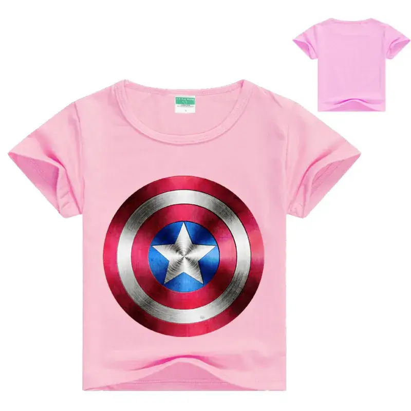 Captain America T-Shirt Kids Blue Star Design — feature 7