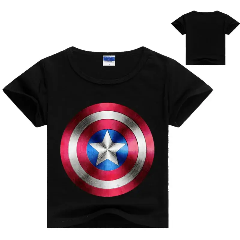 Captain America T-Shirt Kids Blue Star Design — feature 8