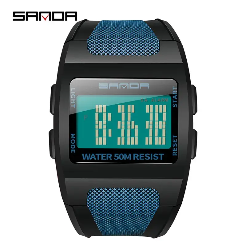Sanda Waterproof Men's Digital Watch Black 50M Resistant - Image 4