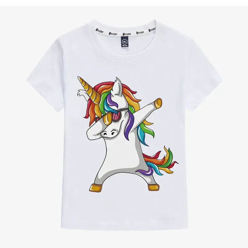 Kids Unicorn T-Shirt Black 26 Combed Cotton — feature 3