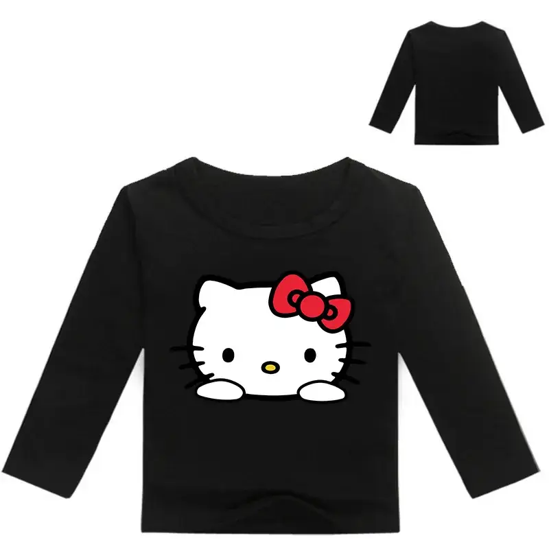 Hello Kitty Long Sleeve Yellow T-Shirt for Girls - Image 7