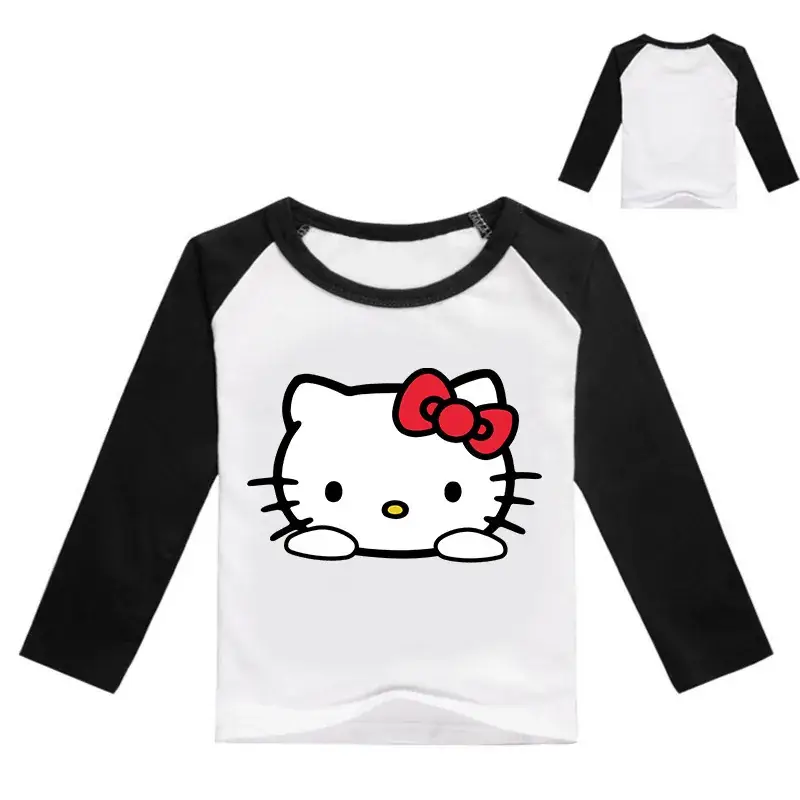 Hello Kitty Long Sleeve Yellow T-Shirt for Girls - Image 10