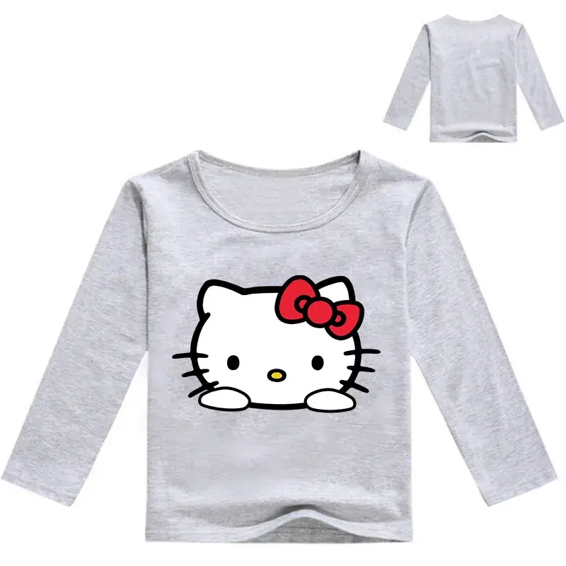 Hello Kitty Long Sleeve Yellow T-Shirt for Girls - Image 6