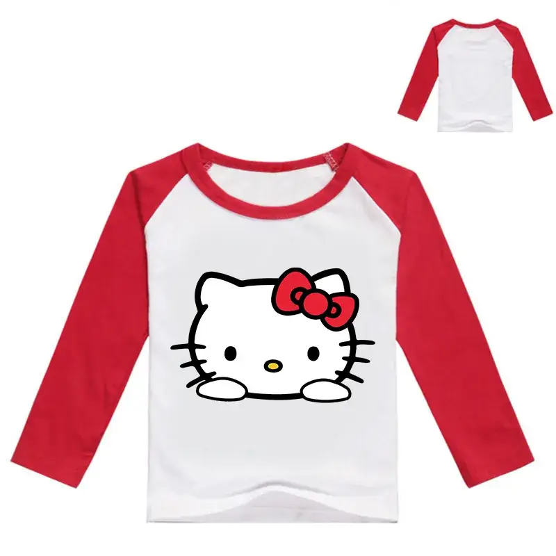 Hello Kitty Long Sleeve Yellow T-Shirt for Girls - Image 8