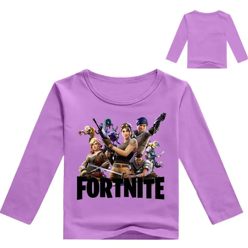 Fortnite Printed Long Sleeve T-Shirt for Kids Gray - Image 14