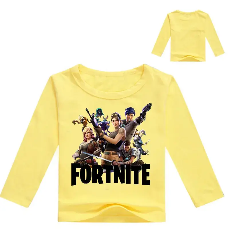 Fortnite Printed Long Sleeve T-Shirt for Kids Gray - Image 3