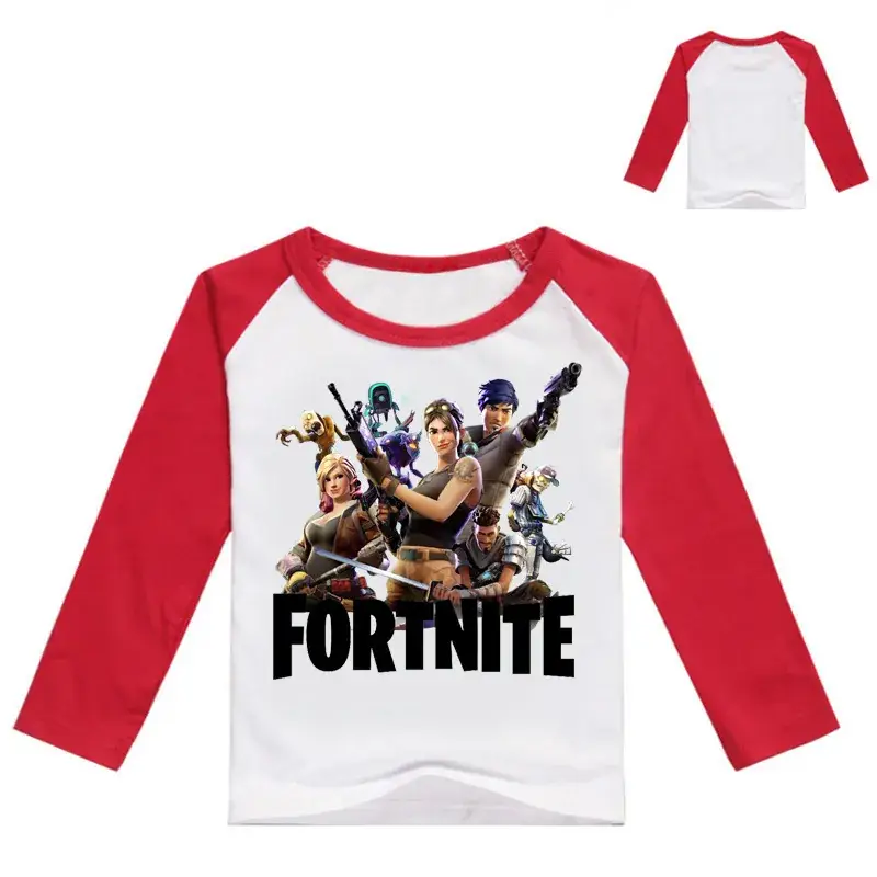 Fortnite Printed Long Sleeve T-Shirt for Kids Gray - Image 9