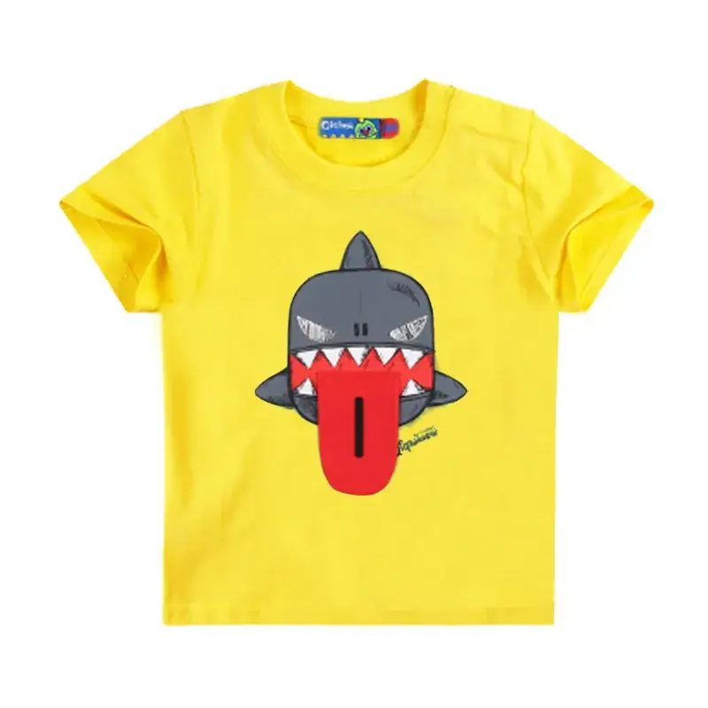 Children's Yellow Shark T-Shirt Q003 — feature 3