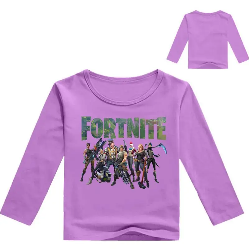 Fortnite Printed Long Sleeve T-Shirt for Kids Blue White - Image 14