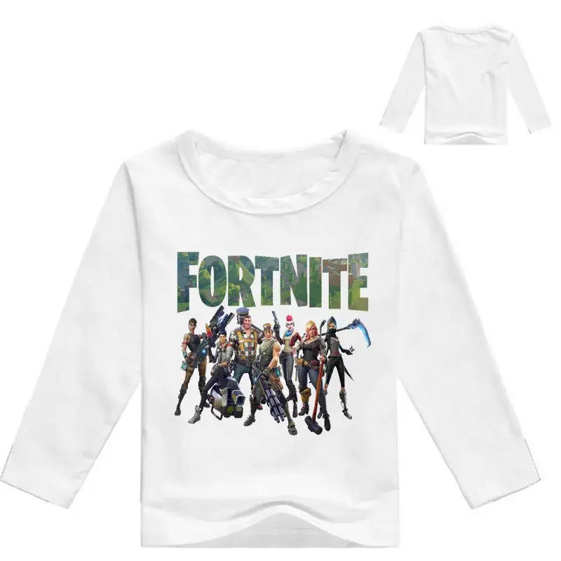 Fortnite Printed Long Sleeve T-Shirt for Kids Blue White - Image 16