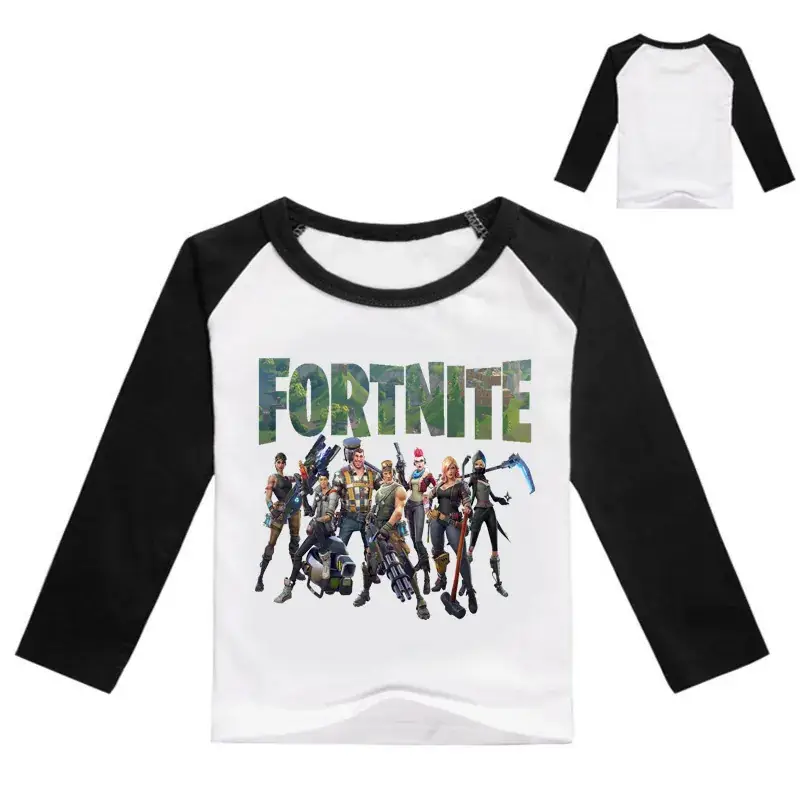 Fortnite Printed Long Sleeve T-Shirt for Kids Blue White - Image 17