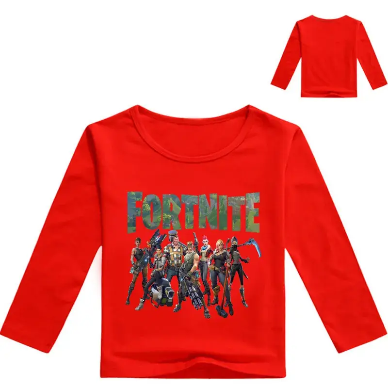 Fortnite Printed Long Sleeve T-Shirt for Kids Blue White - Image 4