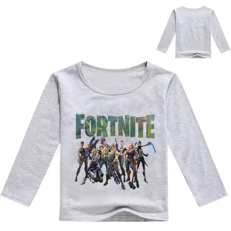 Fortnite Printed Long Sleeve T-Shirt for Kids Blue White - Image 6