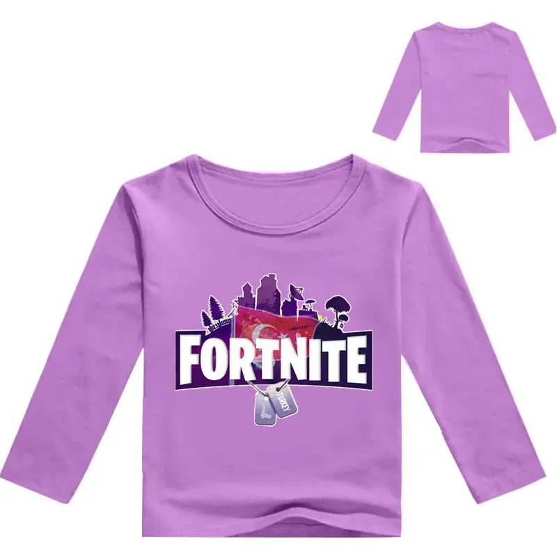 Fortnite Printed Long Sleeve T-Shirt for Girls Purple — feature 9