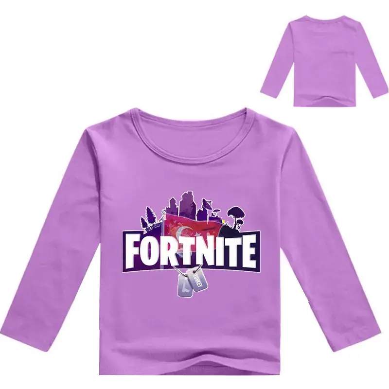 Fortnite Printed Long Sleeve T-Shirt for Girls Purple - Image 5