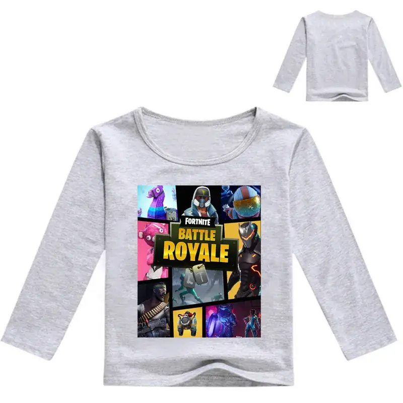 Kids Korean Graphic Long Sleeve T-Shirt Black White — feature 12