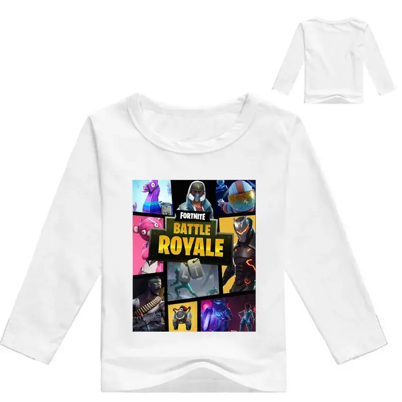 Kids Korean Graphic Long Sleeve T-Shirt Black White — feature 6