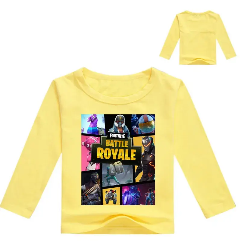 Kids Korean Graphic Long Sleeve T-Shirt Black White - Image 3