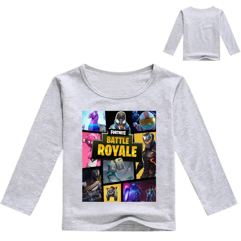 Kids Korean Graphic Long Sleeve T-Shirt Black White - Image 5