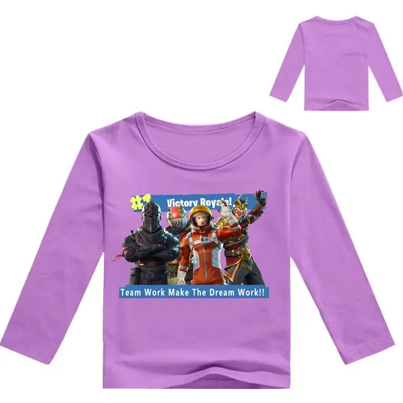 New Kids Cartoon Long Sleeve T-Shirt Blue White
