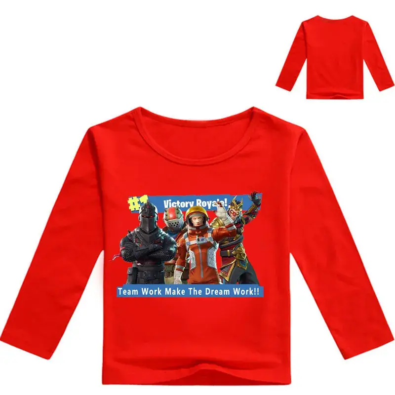 New Kids Cartoon Long Sleeve T-Shirt Blue White