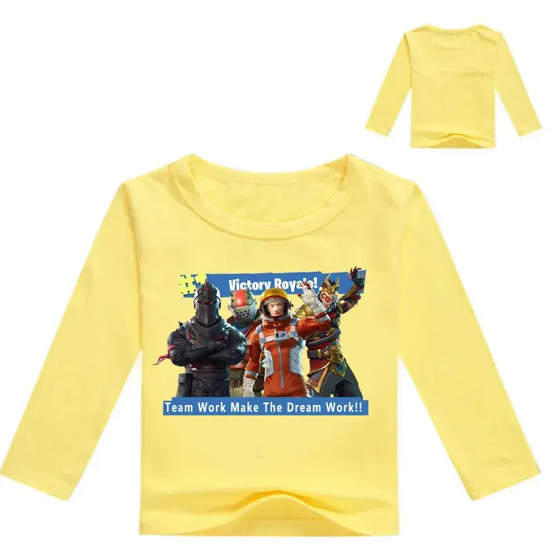 New Kids Cartoon Long Sleeve T-Shirt Blue White