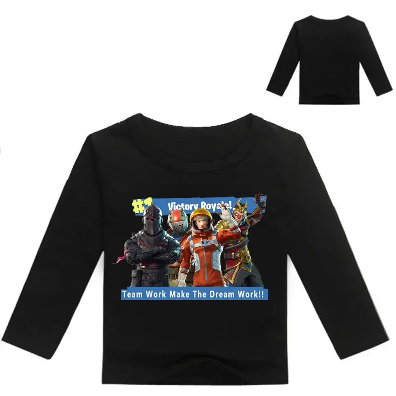New Kids Cartoon Long Sleeve T-Shirt Blue White