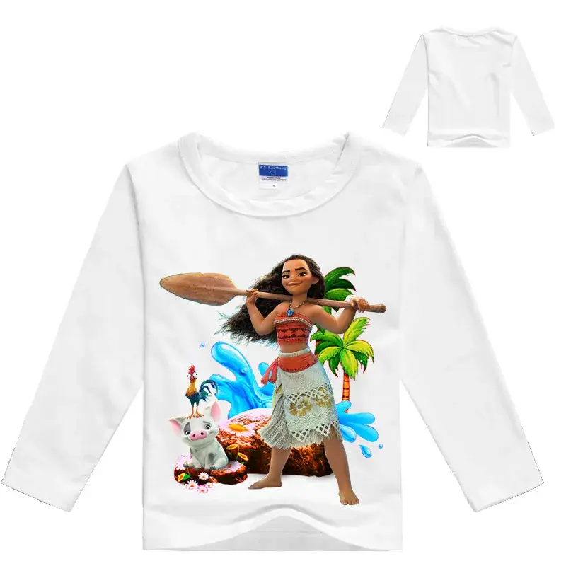 Children's Long Sleeve Printed T-Shirt White 7601 — feature 8
