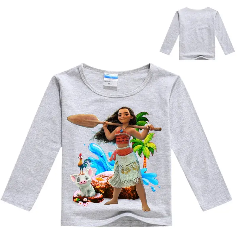 Children's Long Sleeve Printed T-Shirt White 7601 - Image 4