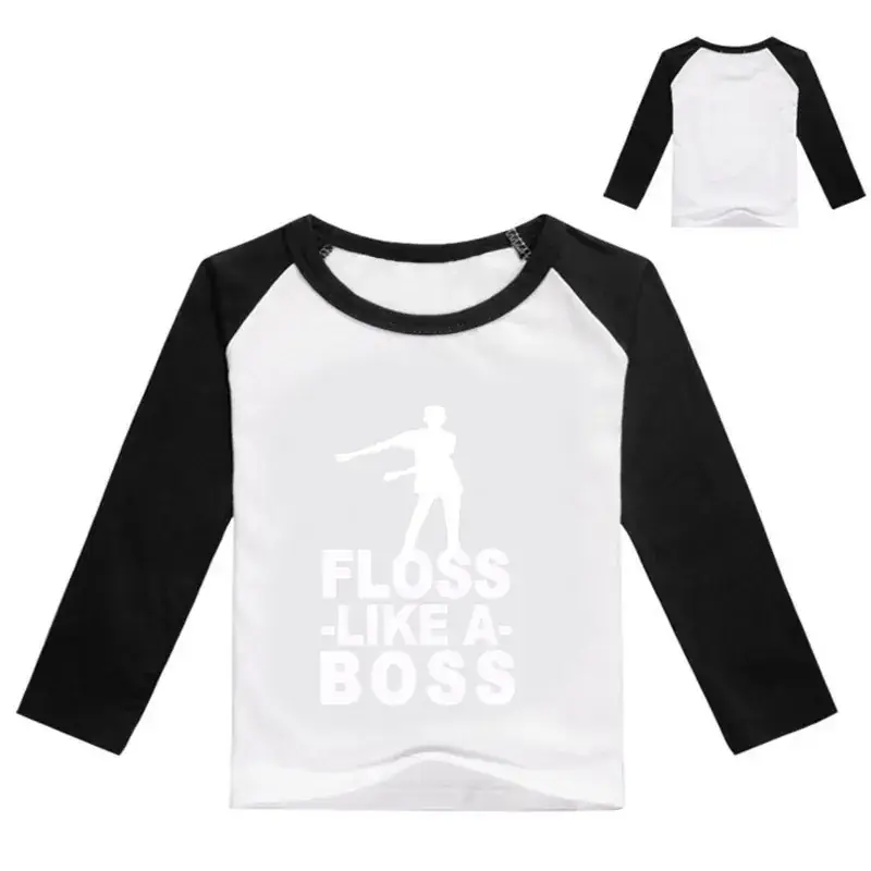 White Printed Long Sleeve T-Shirt for Kids with Graphic Design - Image 13