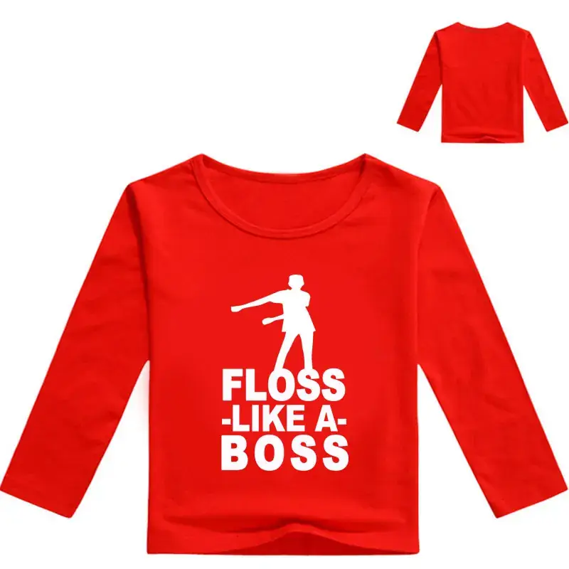 White Printed Long Sleeve T-Shirt for Kids with Graphic Design — feature 8