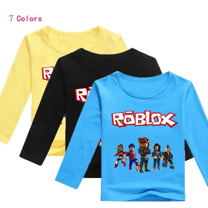 Roblox Kids T-Shirt Yellow White Long Sleeve