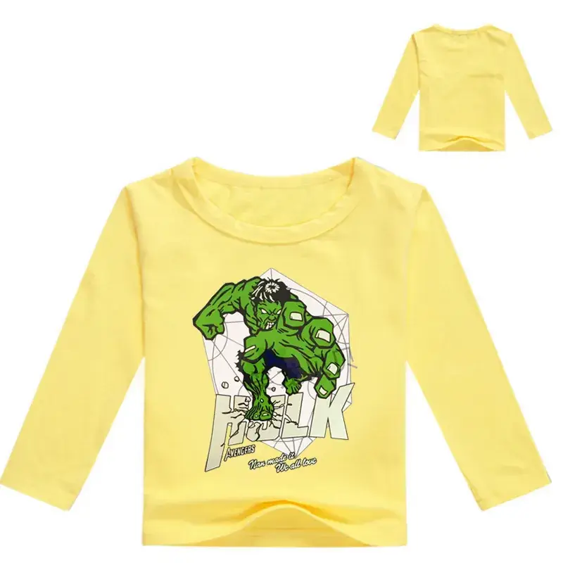 Kids Long Sleeve Hulk T-Shirt Pink - Image 3