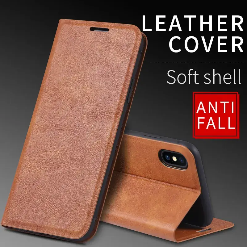Flip Leather Phone Case for Apple iPhone 15 Pro