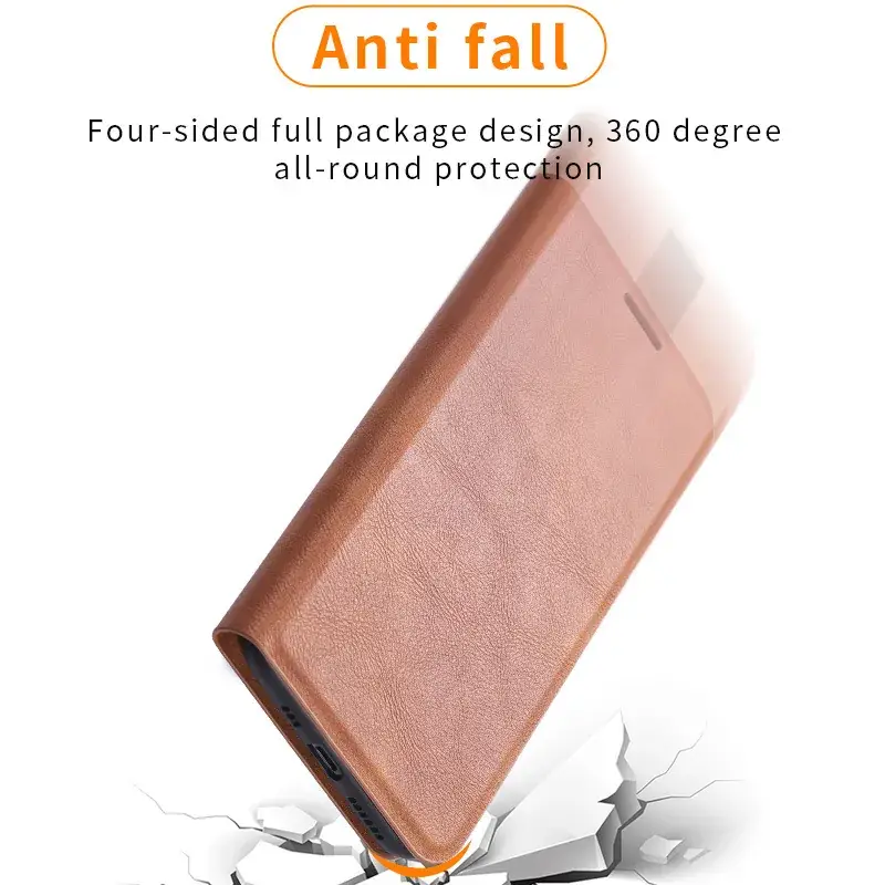 Flip Leather Phone Case for Apple iPhone 15 Pro
