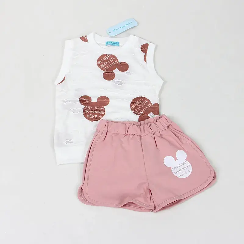 Korean Style Sleeveless Shorts Set for Girls 2020 - Image 5