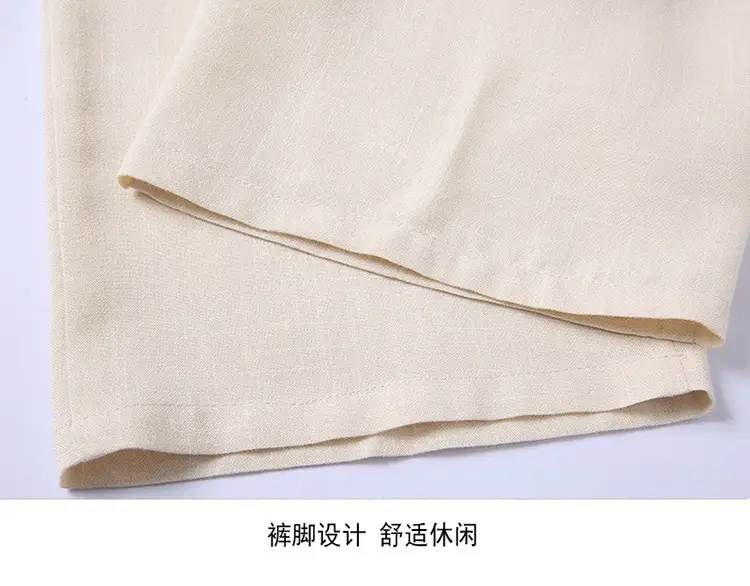 White Chinese Style Short-Sleeved Tang Suit for Men — feature 18