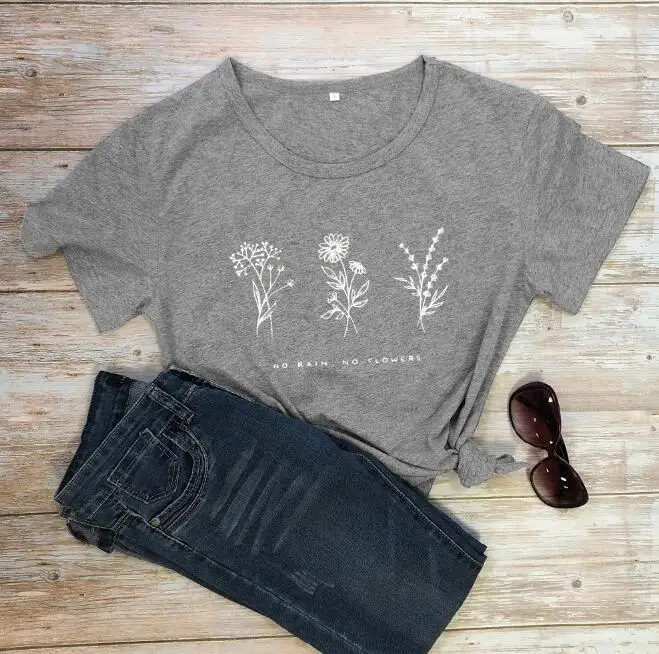 Black Floral Graphic T-Shirt for Men Women Streetwear - Image 11