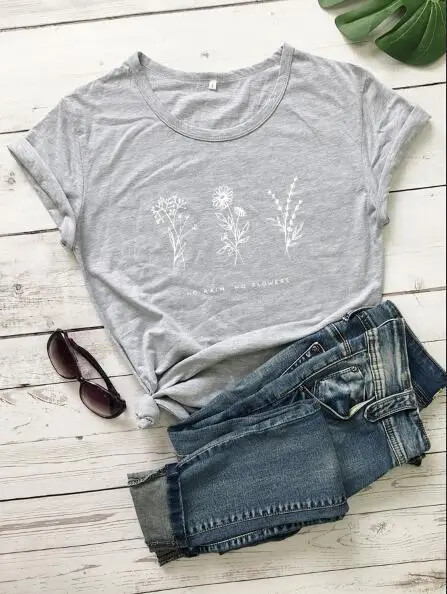 Black Floral Graphic T-Shirt for Men Women Streetwear - Image 4