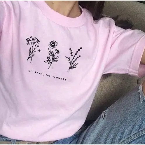 Black Floral Graphic T-Shirt for Men Women Streetwear - Image 5