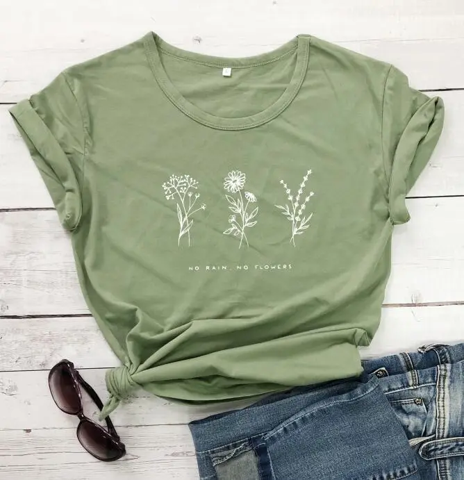 Black Floral Graphic T-Shirt for Men Women Streetwear - Image 6