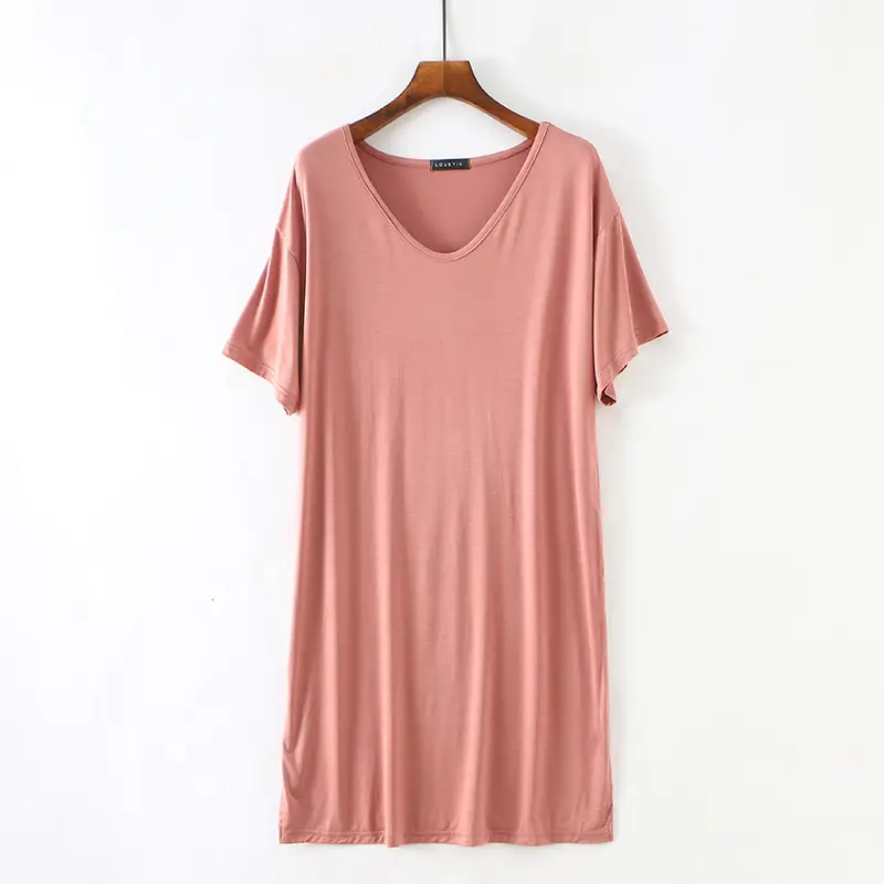 Women V-neck Modal T-Shirt 2023 Summer Loose Fit - Image 6