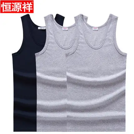 Men Cotton Vest Grey Black Summer Dad Plus Size - Image 8