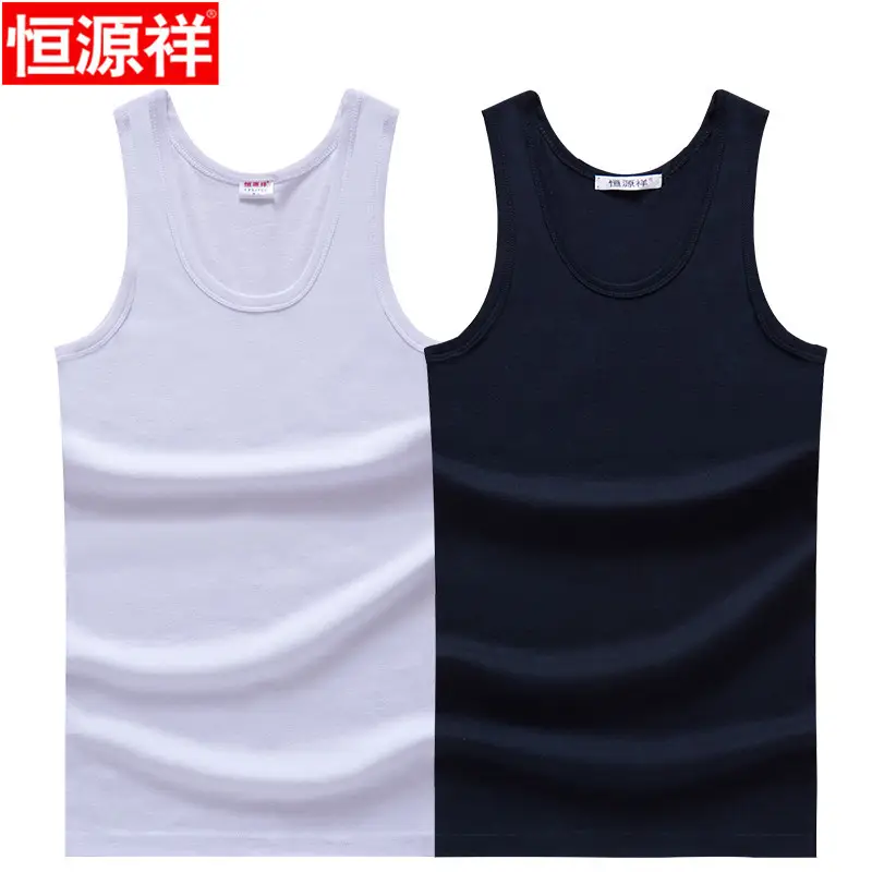 Men Cotton Vest Grey Black Summer Dad Plus Size - Image 2