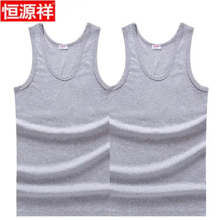 Men Cotton Vest Grey Black Summer Dad Plus Size - Image 4